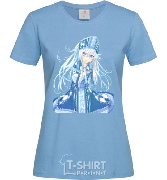 Women's T-shirt Anime snow maiden tsui sky-blue фото