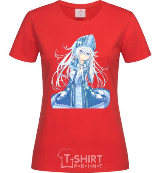 Women's T-shirt Anime snow maiden tsui red фото