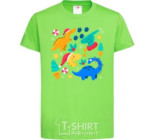 Kids T-shirt Dinosaurs for New Year's Eve orchid-green фото