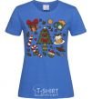 Women's T-shirt New Year's Eve set royal-blue фото