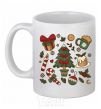 Ceramic mug New Year's Eve set White фото