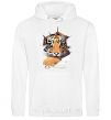 Men`s hoodie The tiger is watching White фото