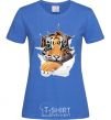 Women's T-shirt The tiger is watching royal-blue фото