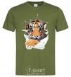 Men's T-Shirt The tiger is watching millennial-khaki фото