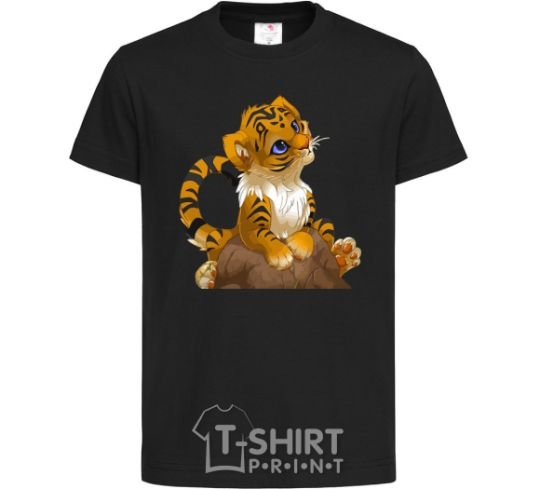 Kids T-shirt Tiger cub black фото