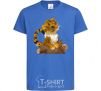 Kids T-shirt Tiger cub royal-blue фото