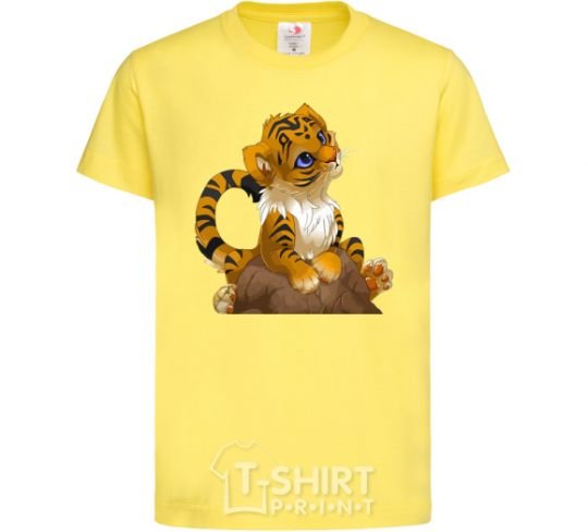 Kids T-shirt Tiger cub cornsilk фото