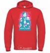 Men`s hoodie Squid game splash bright-red фото