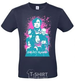 Men's T-Shirt Squid game splash navy-blue фото