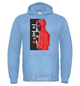 Men`s hoodie Squid game sky-blue фото