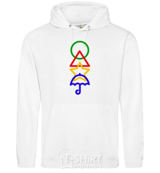 Men`s hoodie Squid Icons Game White фото