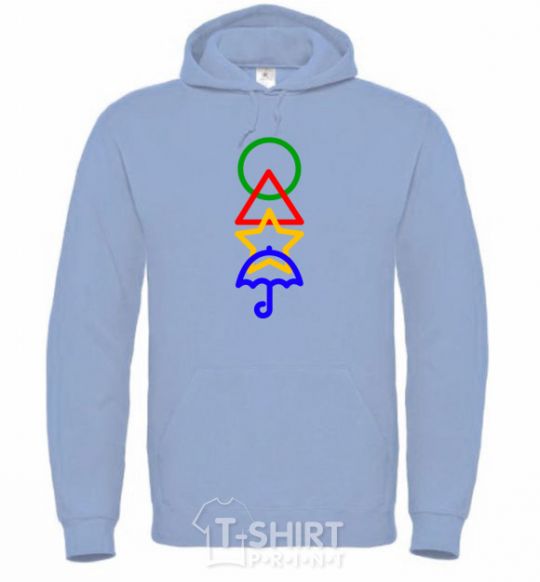 Men`s hoodie Squid Icons Game sky-blue фото