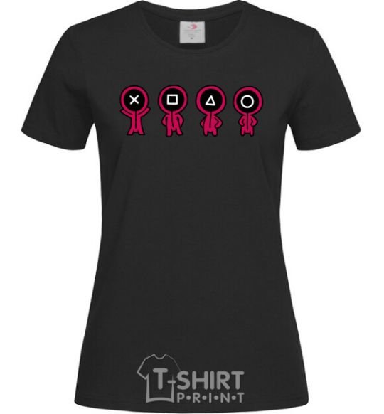 Women's T-shirt Squid Man Game black фото