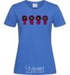 Женская футболка Игра в кальмара человечки Ярко-синий фото