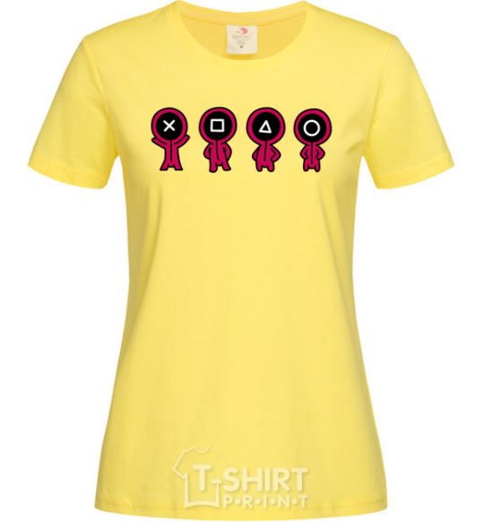 Women's T-shirt Squid Man Game cornsilk фото
