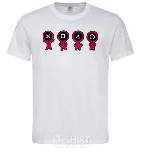Men's T-Shirt Squid Man Game White фото