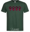 Мужская футболка Игра в кальмара человечки Темно-зеленый фото