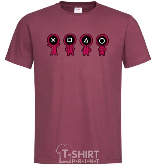 Men's T-Shirt Squid Man Game burgundy фото