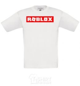 Kids T-shirt Roblox logo White фото