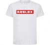 Kids T-shirt Roblox logo White фото