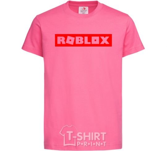 Kids T-shirt Roblox logo heliconia фото