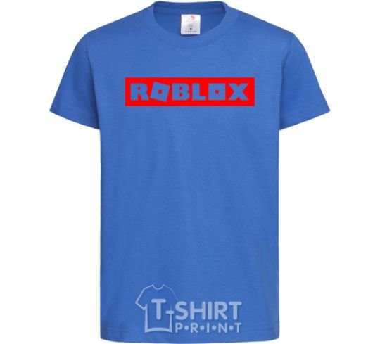 Kids T-shirt Roblox logo royal-blue фото