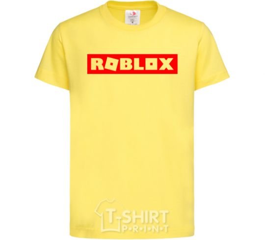 Kids T-shirt Roblox logo cornsilk фото