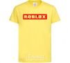 Kids T-shirt Roblox logo cornsilk фото