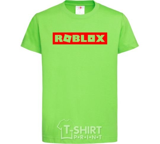 Kids T-shirt Roblox logo orchid-green фото