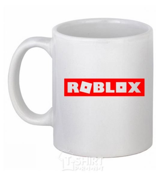 Чашка керамическая Roblox logo Белый фото