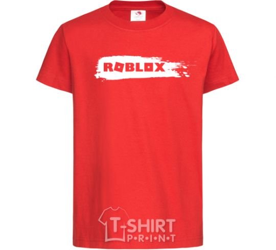 Kids T-shirt roblox paint red фото