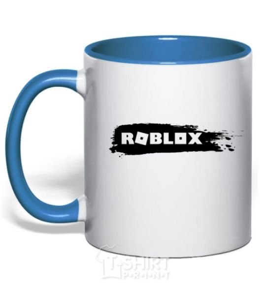 Mug with a colored handle roblox paint royal-blue фото