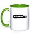 Mug with a colored handle roblox paint kelly-green фото