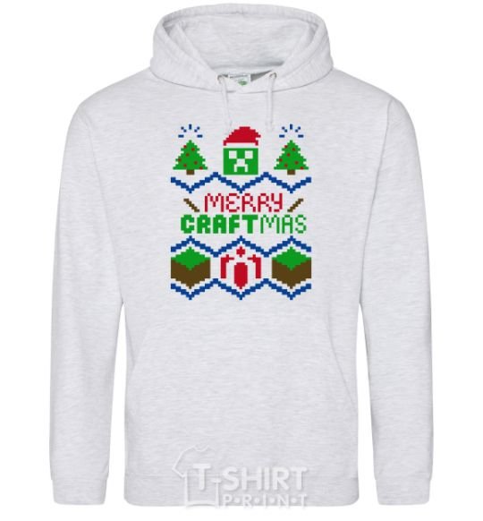 Men`s hoodie Сraftmas sport-grey фото