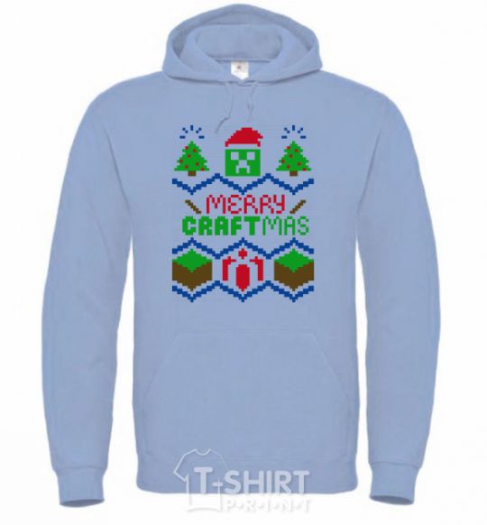 Men`s hoodie Сraftmas sky-blue фото