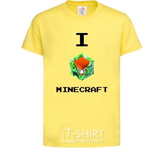 Kids T-shirt I tnt minecraft cornsilk фото