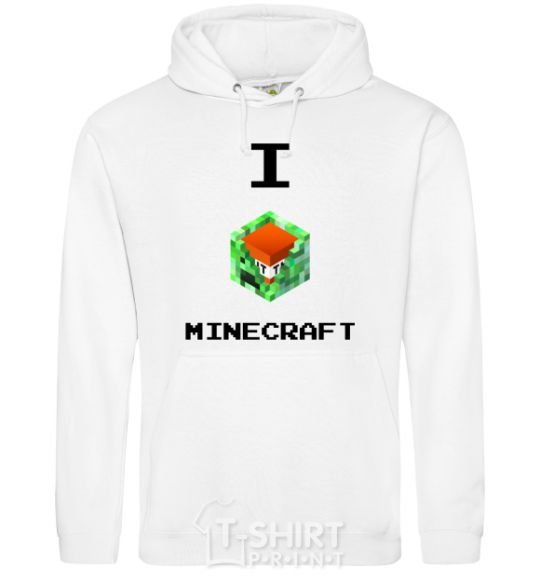 Men`s hoodie I tnt minecraft White фото