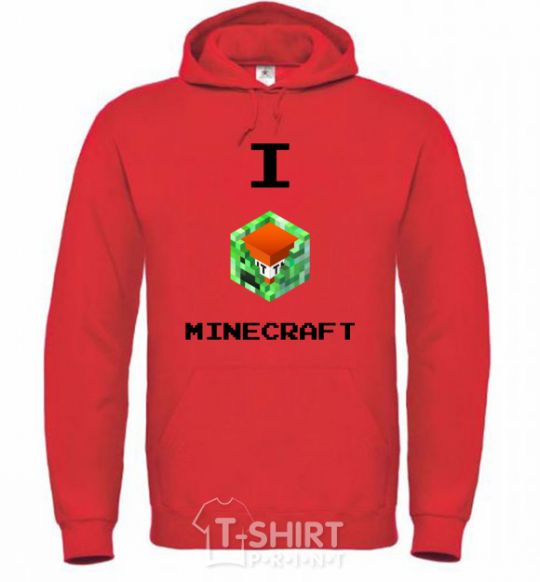 Men`s hoodie I tnt minecraft bright-red фото