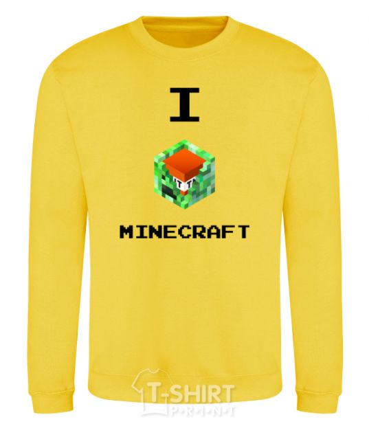 Sweatshirt I tnt minecraft yellow фото