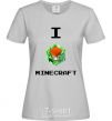 Women's T-shirt I tnt minecraft grey фото