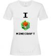 Women's T-shirt I tnt minecraft White фото