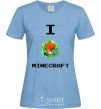 Women's T-shirt I tnt minecraft sky-blue фото