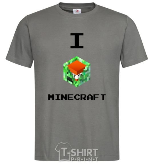 Мужская футболка I tnt minecraft Графит фото