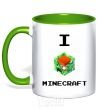 Mug with a colored handle I tnt minecraft kelly-green фото