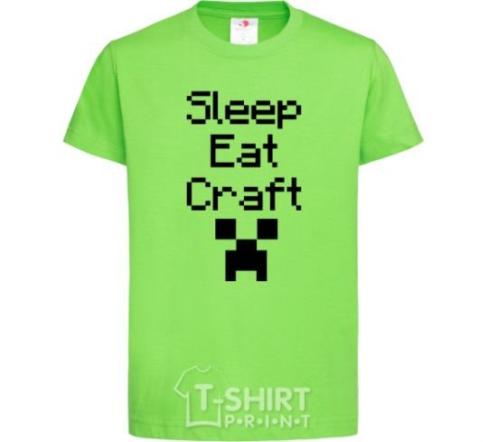 Kids T-shirt Sleep eat craft orchid-green фото