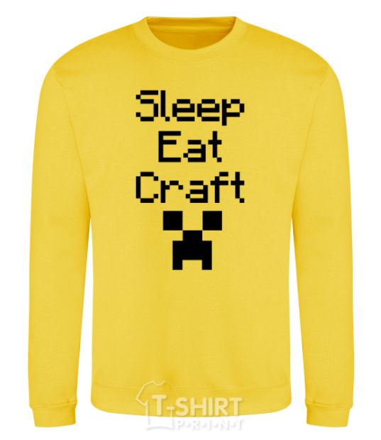 Свитшот Sleep eat craft Солнечно желтый фото