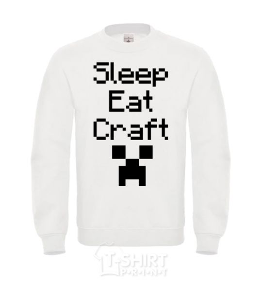 Свитшот Sleep eat craft Белый фото