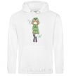 Men`s hoodie Creeper anime minecraft White фото