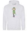 Men`s hoodie Creeper anime minecraft sport-grey фото