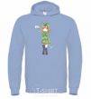 Men`s hoodie Creeper anime minecraft sky-blue фото